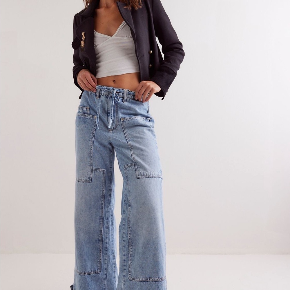 We The Free CRVY Light Blue Flare Jeans